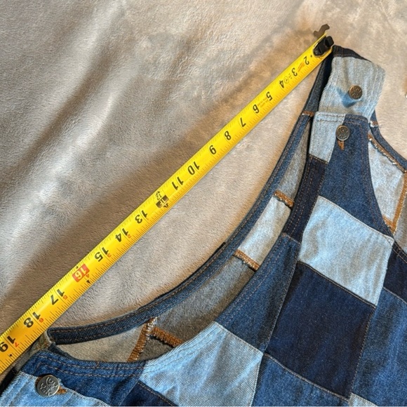 NWT Lucy & Yak Layla Denim Dress Paige Patchwork Size UK26 US22 - Picture 3 of 14